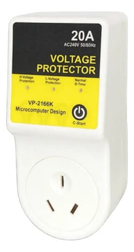 Protector De Tension Enchufable Configurable 20amp Voltholde Blanco