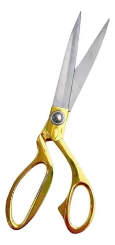 Tijera Profesional Dorada Modista 26cm Tela Lana Premium Dorado