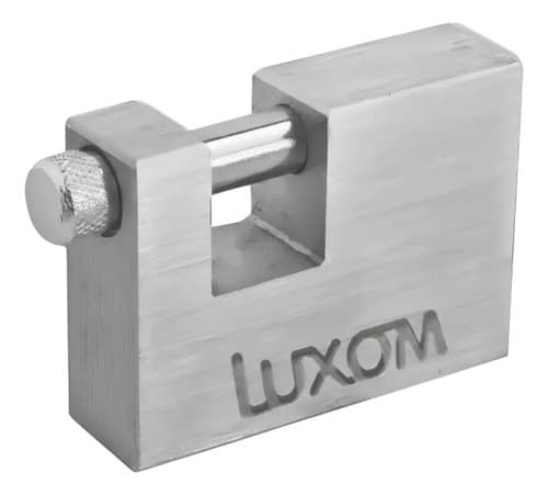 Candado Perno 80mm 3 Llaves Multipunto Hierro Luxom Plateado