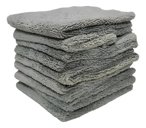 Paño De Microfibra Pelo Largo 40x40 Cm Pack X 10 Unidades Gris