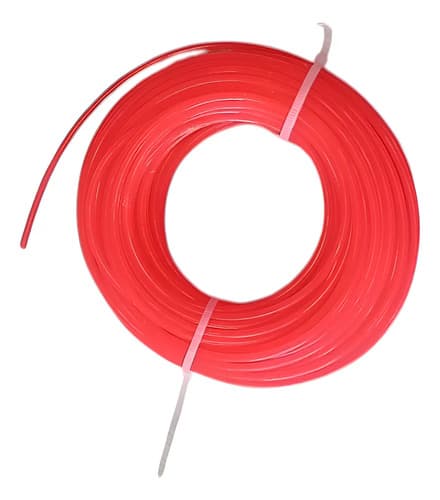 Tanza Bordeadora Desmalezadora Cuadrada Grilon 2,5mm 15 Mtr Naranja