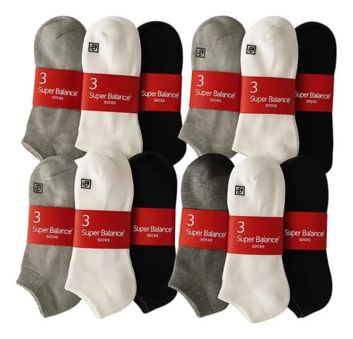 Soquetes Medias Unisex Docena Talle 36-41 4 Docenas X Mayor Blanco 36-41