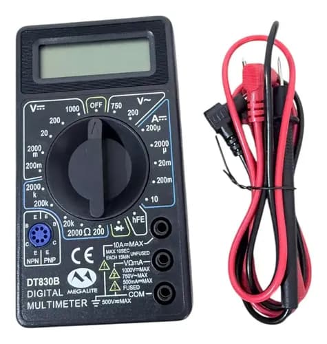 Multimetro Tester Compacto Digital Profesional Con Cables