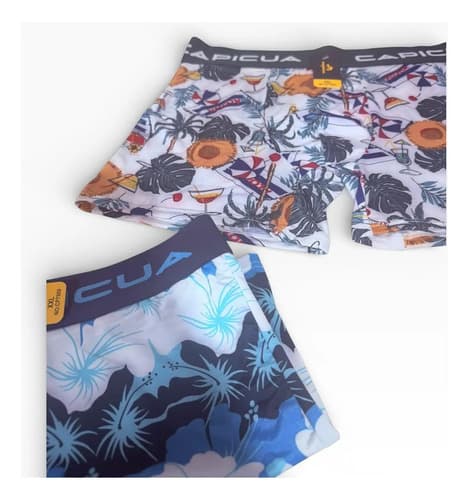 Boxer X 3 Unidades Capicua Premium Seda Fria . Estampado Xxxl Xxxl