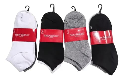 6 Soquetes Medias Unisex Docena Talle Adultos . Agua 0-1 M