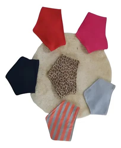 Baberos Tipo Bandana Para Bebes De 0 A 6 Meses X 3 Unidades. Estampados Blanco 1