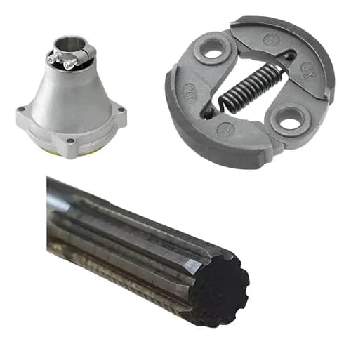 Campana + Embrague Y Cardan 9 Estrias 8 Mm Para Desmalezador