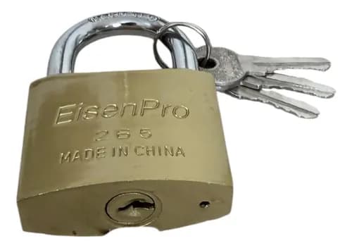 Candado 50mm 3 Llaves Reforzado Bronce Premium Bronce