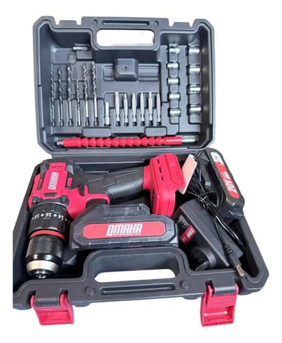 Taladro Atornillador Percutor Brushless Omaha 20v 45nm Con 2 Rojo 50/60hz