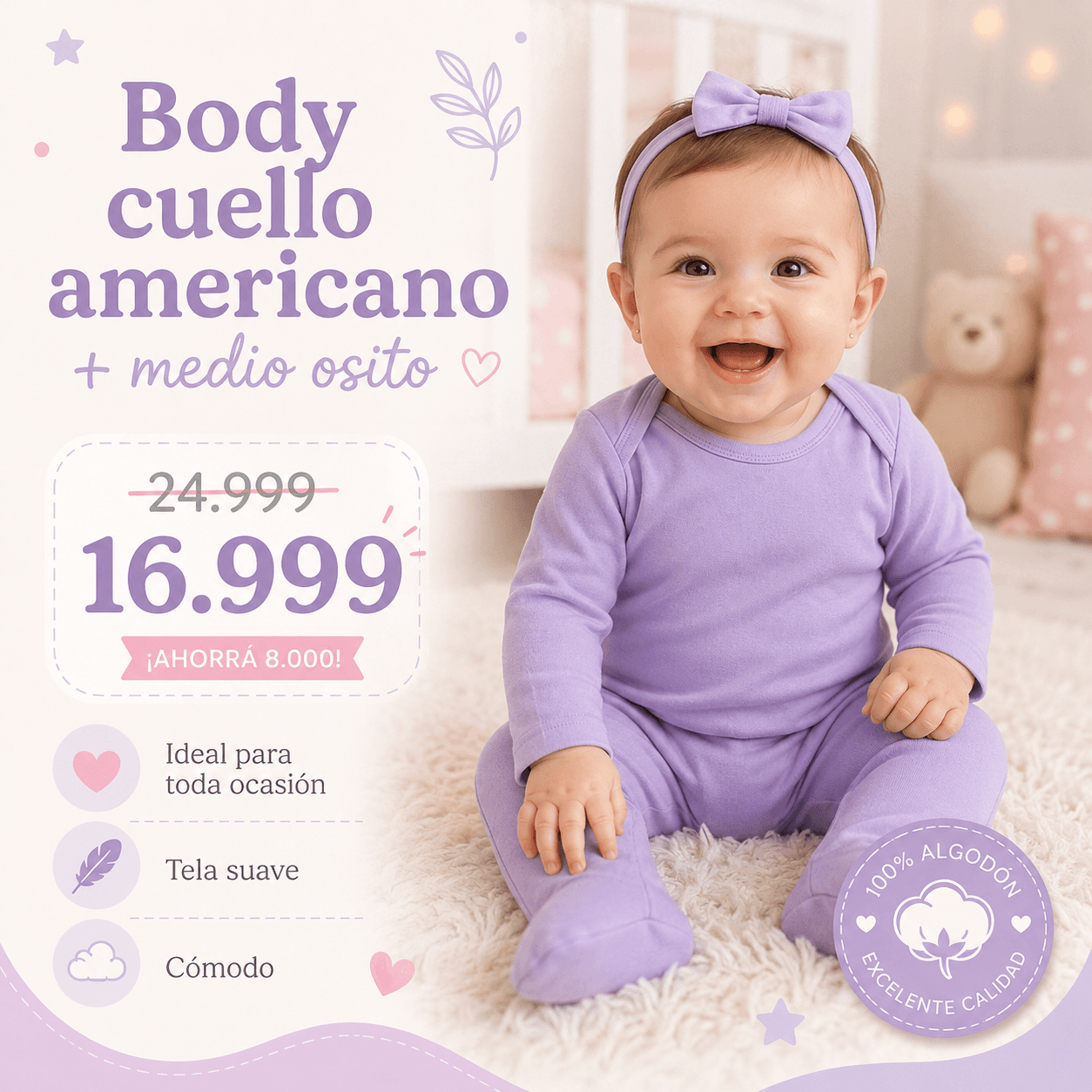 Conjunto 2 Piezas · Body Americano + Medio Osito