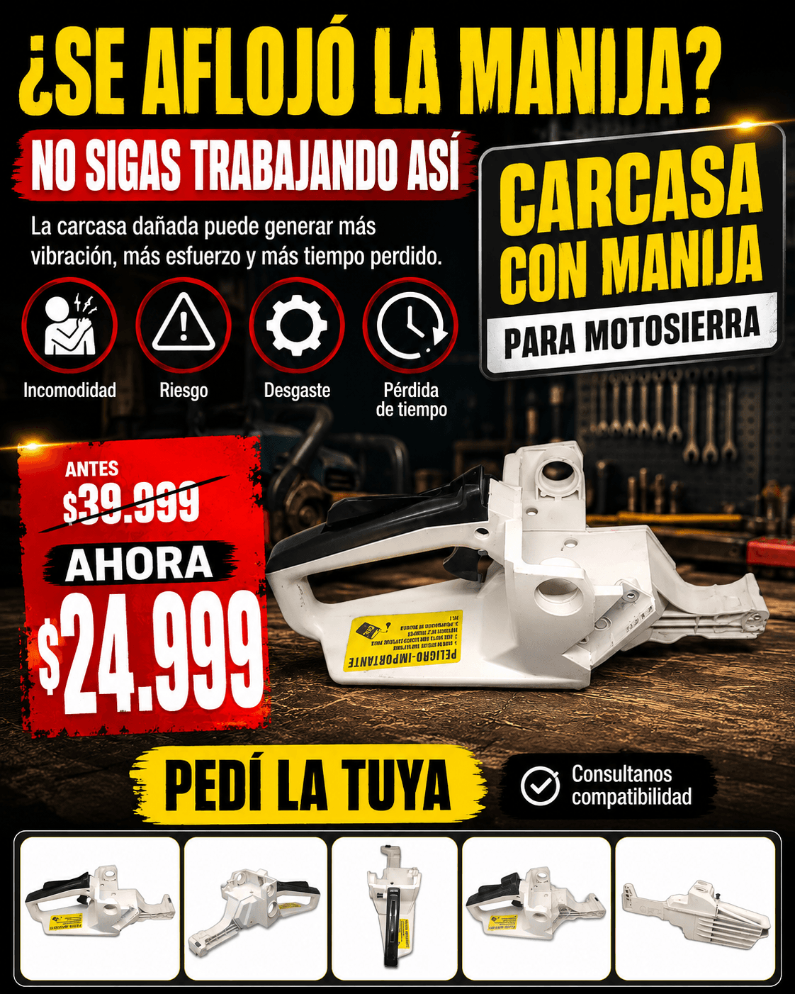 Repuesto Carcasa Motosierra - Que Tu Equipo No Te Frene