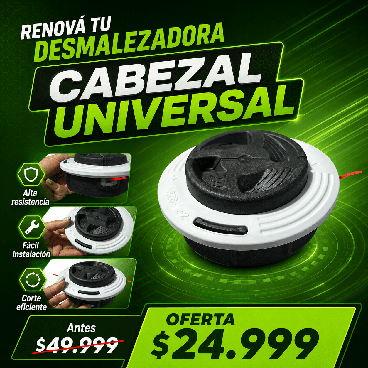 Cabezal Universal Desmalezadora - Alta Resistencia