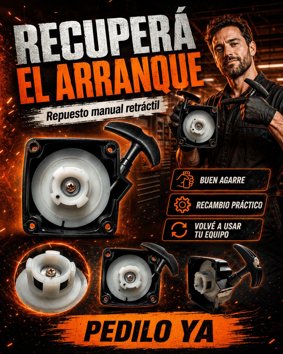 Recuperá el Arranque - Manual Retráctil Desmalezadora 52cc