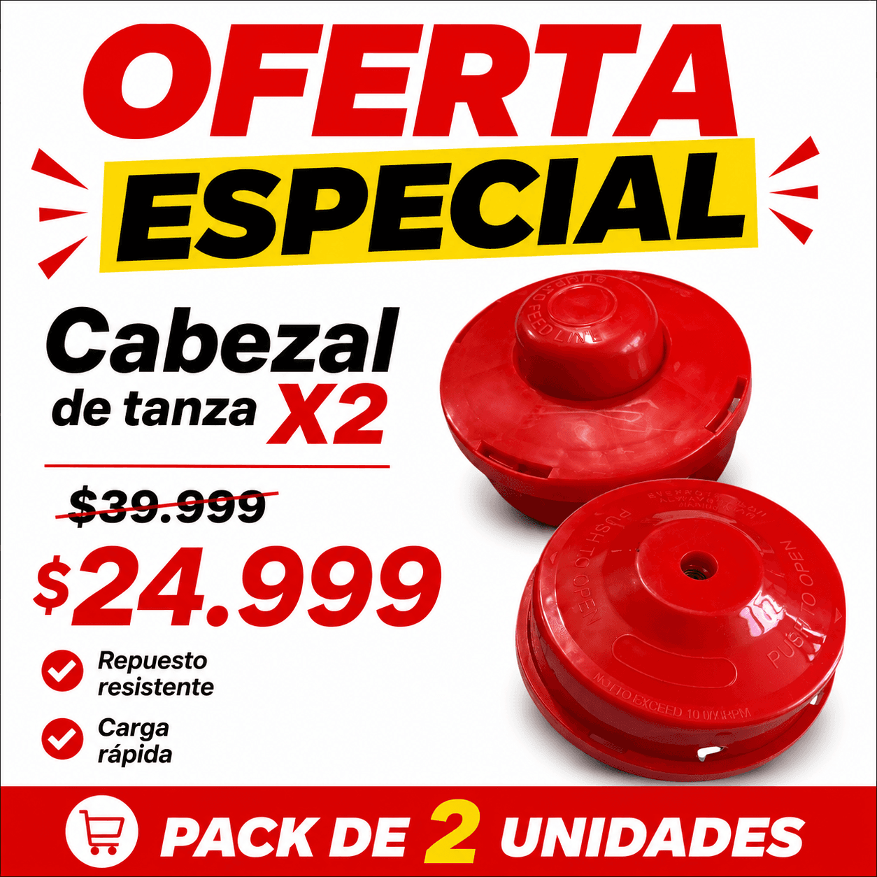 Cabezal Tanza X2 - Promoción 2 Unidades en Oferta