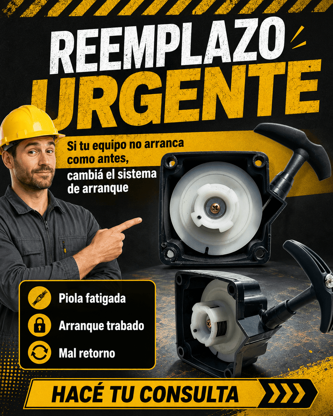 Arranque Manual Desmalezadora - Repuesto Confiable Resistente