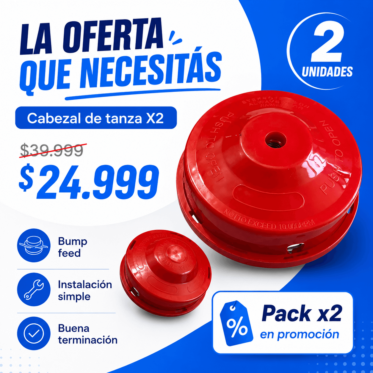 La Oferta Que Necesitás - Cabezal Tanza X2 Pack