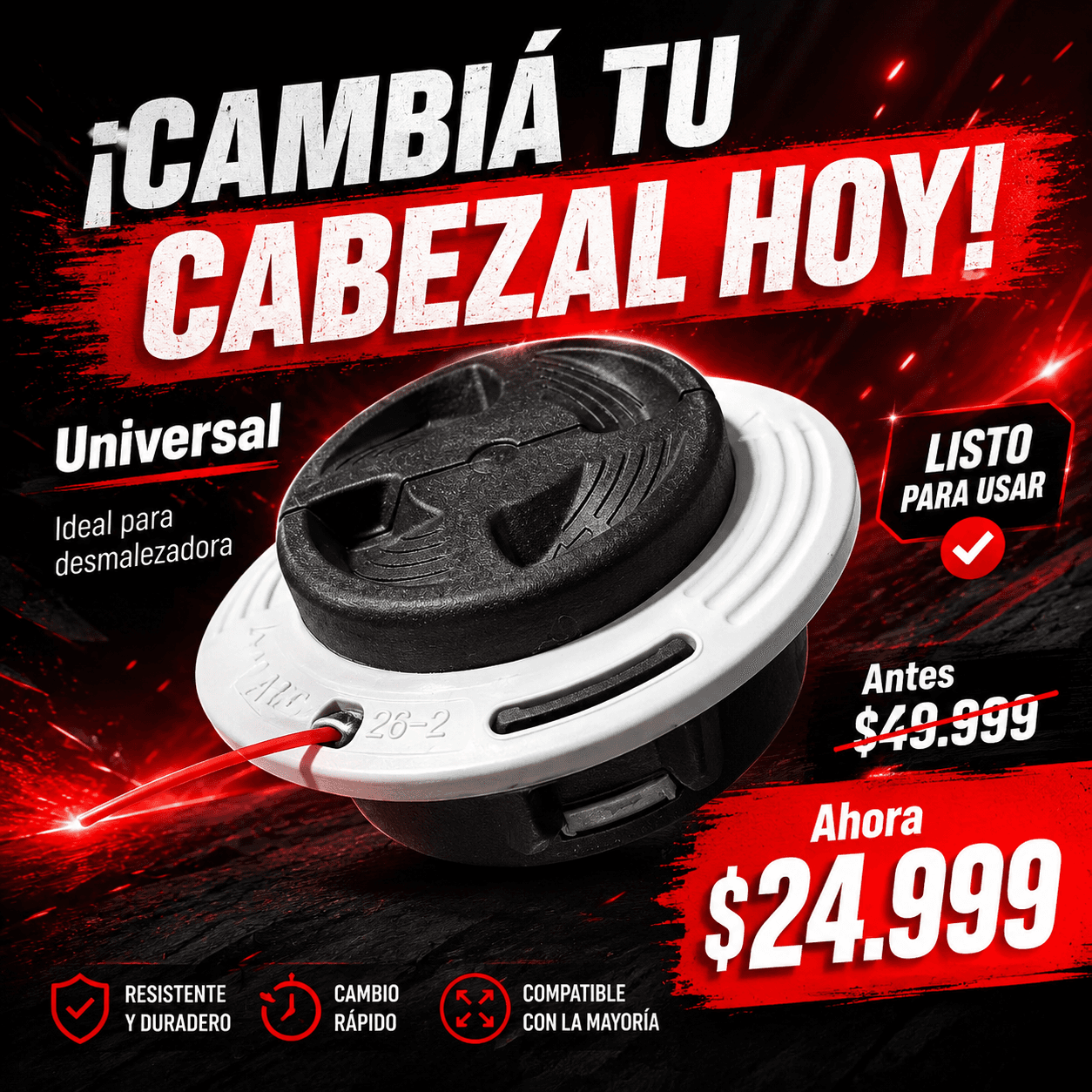 Cabezal Universal Carretel Cabezal Corte Desmalezadora